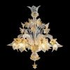 Lampadario veneziano cristallo oro 24 k a 6 luci Amalia